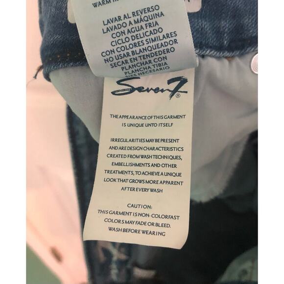 Seven7 Light Wash Sunset Bermuda Shorts Mid Rise Women's Jean Shorts - 8 - Picture 7 of 9